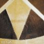 Hair-On Leather Patchwork 58in. Cowhide Rug Carpet 049