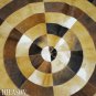 Hair-On Leather Patchwork 48in. Cowhide Rug Carpet 097