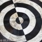 Hair-On Leather Patchwork 58in. Cowhide Rug Carpet 035