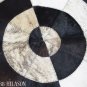 Hair-On Leather Patchwork 58in. Cowhide Rug Carpet 035
