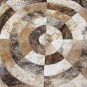 Hair-On Leather Patchwork 58in. Cowhide Rug Carpet 025