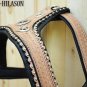 Tan Leather Dog Padded Harness With Leash - SML
