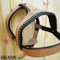 Tan Leather Dog Padded Harness With Leash - SML