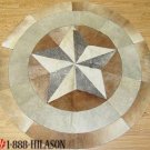 Hair-On Leather Patchwork 48in. Cowhide Rug Carpet 005