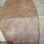 Hair-On Leather Patchwork 48in. Cowhide Rug Carpet 005