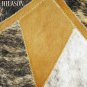 Hair-On Leather Patchwork 48in. Cowhide Rug Carpet 093