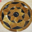 Hair-On Leather Patchwork 48in. Cowhide Rug Carpet 095