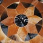 Hair-On Leather Patchwork 48in. Cowhide Rug Carpet 095
