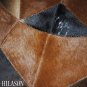 Hair-On Leather Patchwork 48in. Cowhide Rug Carpet 095