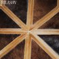 Hair-On Leather Patchwork 58in. Cowhide Rug Carpet 047