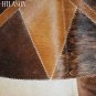 Hair-On Leather Patchwork 58in. Cowhide Rug Carpet 047