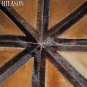 Hair-On Leather Patchwork 58in. Cowhide Rug Carpet 043