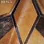 Hair-On Leather Patchwork 58in. Cowhide Rug Carpet 043
