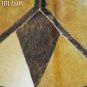 Hair-On Leather Patchwork 58in. Cowhide Rug Carpet 043