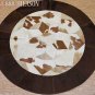 Hair-On Leather Patchwork 58in. Cowhide Rug Carpet 039