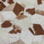Hair-On Leather Patchwork 58in. Cowhide Rug Carpet 039