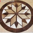 Hair-On Leather Patchwork 58in. Cowhide Rug Carpet 033
