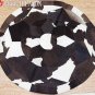 Hair-On Leather Patchwork 58in. Cowhide Rug Carpet 031