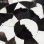 Hair-On Leather Patchwork 58in. Cowhide Rug Carpet 027