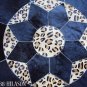 622 COWHIDE HAIR-ON LEATHER PATCHWORK RUG 48IN DIA