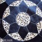 624 COWHIDE HAIR-ON LEATHER PATCHWORK RUG 48IN DIA