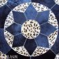 626 COWHIDE HAIR-ON LEATHER PATCHWORK RUG 48IN DIA