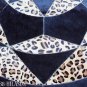 626 COWHIDE HAIR-ON LEATHER PATCHWORK RUG 48IN DIA