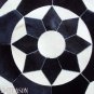 634 COWHIDE HAIR-ON LEATHER PATCHWORK RUG 48IN DIA