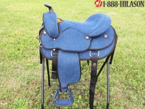 Hilason Flex Denim Western Trail Pleasure Saddle 14 004