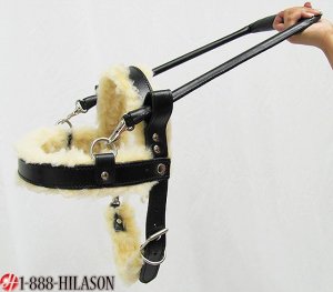STRONG LEATHER WORKING/GUIDE/ASSISTANCE/DOG HARNESS-LRG