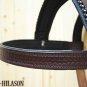 Dark Brown Leather Dog Padded Harness With Leash - SML