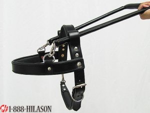 STRONG LEATHER WORKING/GUIDE/ASSISTANCE/DOG HARNESS-MED