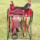 TOR201 Hilason Treeless Western Barrel Trail Saddle 15