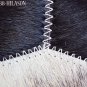618 COWHIDE HAIR-ON LEATHER PATCHWORK RUG 48IN DIA