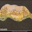 Hand Painted Cow Hide Leather Rug
