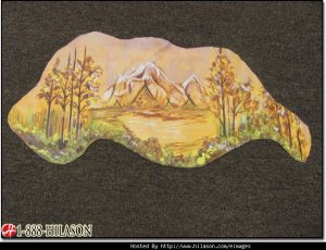 Hand Painted Cow Hide Leather Rug