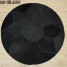 Hair-On Leather Patchwork 25in. Cowhide Rug Carpet 011