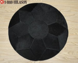 Hair-On Leather Patchwork 25in. Cowhide Rug Carpet 011