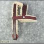 Cherry Leather Dog Padded Harness With Leash - MED