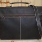 Rugged Boot Leather Flapover Briefcase Portfolio Bag