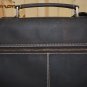Rugged Boot Leather Flapover Briefcase Portfolio Bag