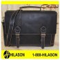 Rugged Boot Leather Flapover Briefcase Portfolio Bag