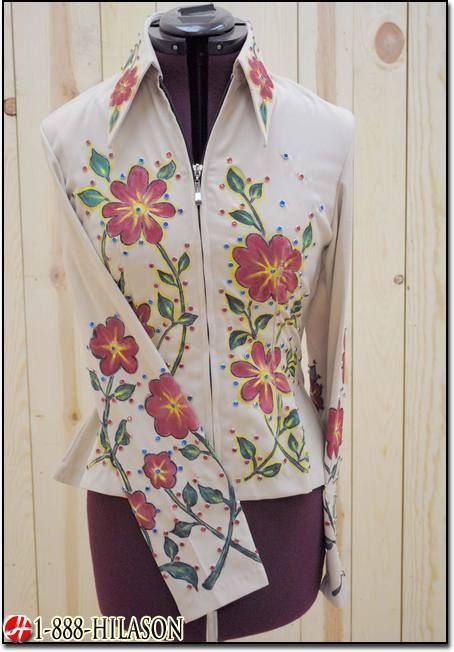 Hilason Hand-Painted Showmanship Rail Jacket Shirt - XS