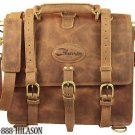 Rustic Vintage Leather Briefcase Backpack Laptop Bag M
