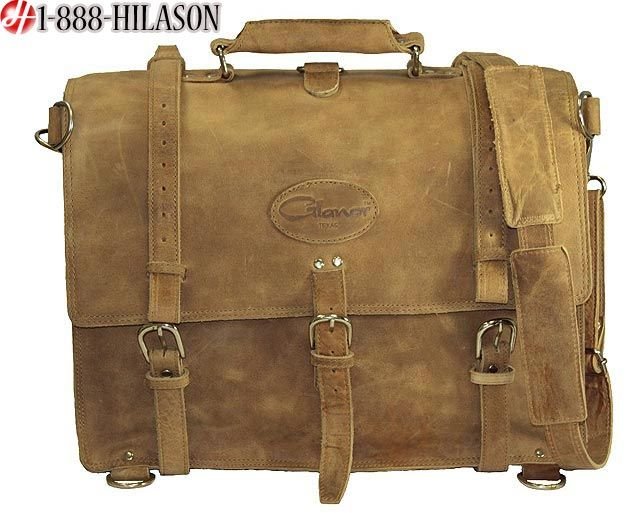 Rustic Vintage Leather Briefcase Backpack Laptop Bag XL