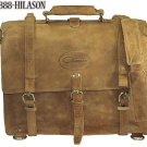 Rustic Vintage Leather Briefcase Backpack Laptop Bag XL