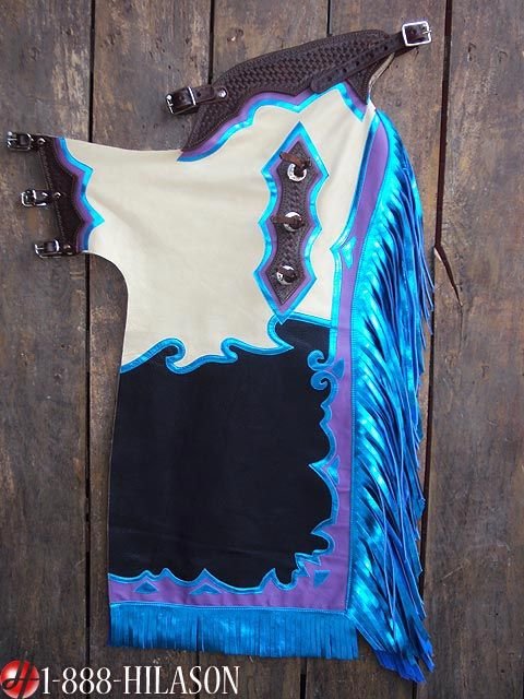 757 Bull Riding Soft Smooth Leather Rodeo Western Chaps