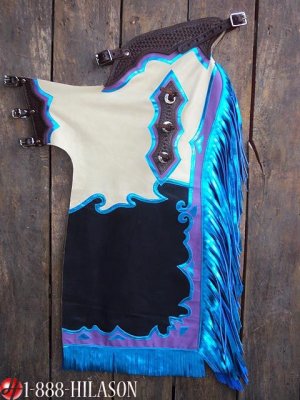 757 Bull Riding Soft Smooth Leather Rodeo Western Chaps