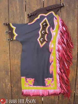 743 Bull Riding Soft Smooth Leather Rodeo Western Chaps