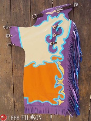 730 Bull Riding Soft Smooth Leather Rodeo Western Chaps